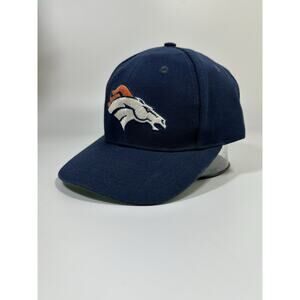 Vintage 90s Denver Broncos Snapback Hat NFL Cap Navy One Size Fits Most